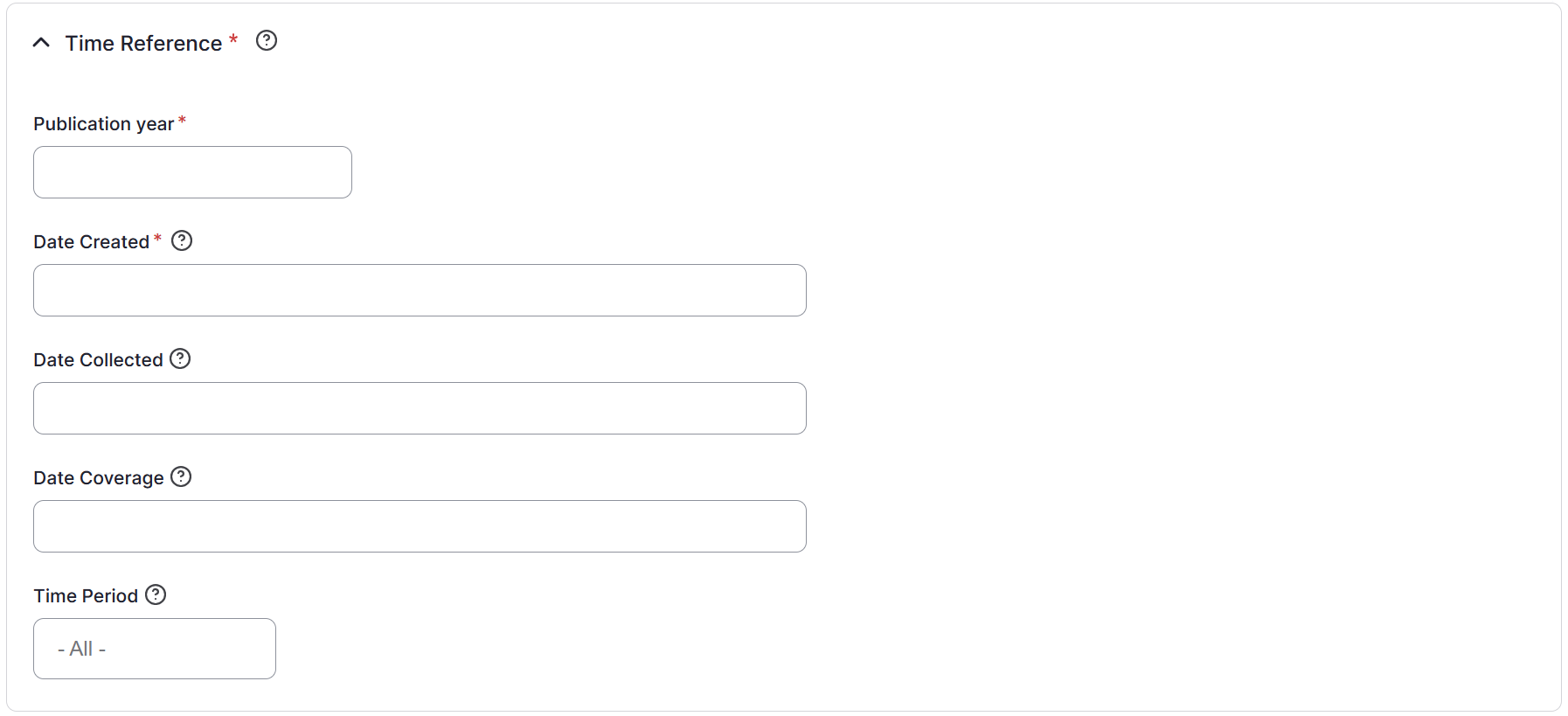 time reference form